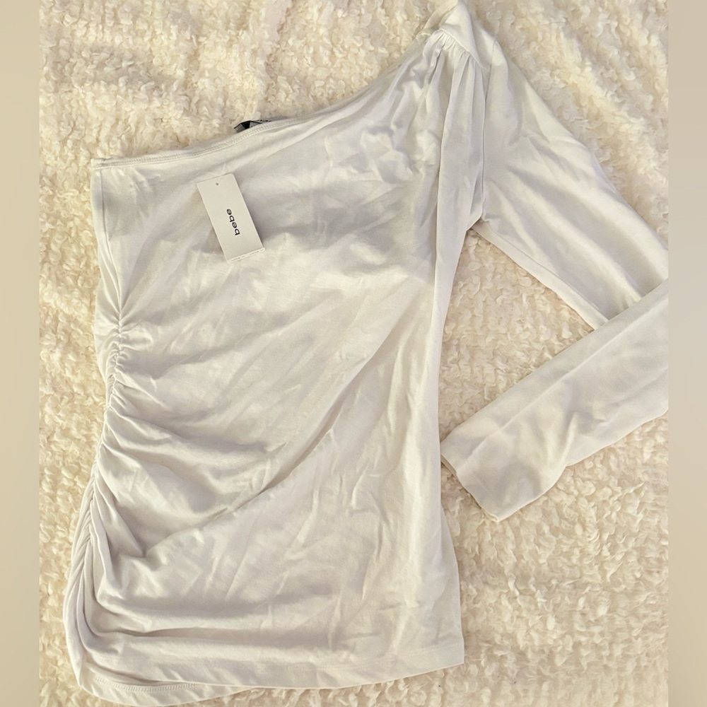 BEBE One shoulder Top NWT